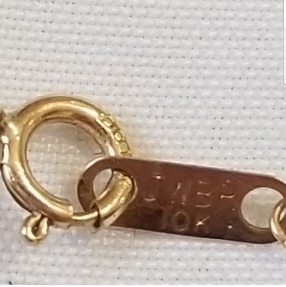 10K Yellow Gold Diamond Heart Necklace - Picture 7 of 11